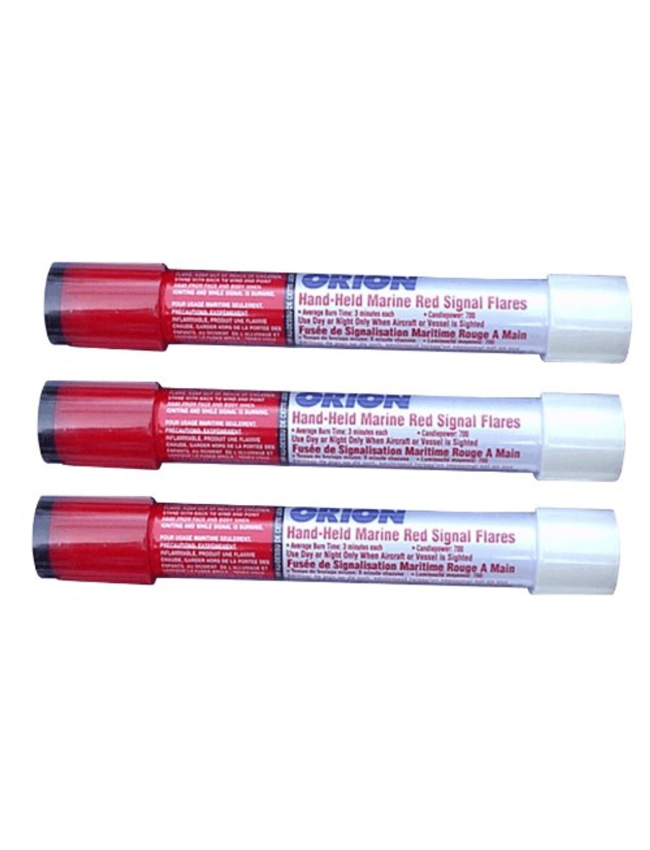 Orion 3-Pack Hand Held Road Flare – Emergency Signal Flares for Roadside Safety 386