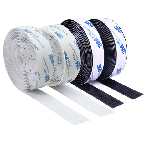 3M Velcro Sticky Back 3/4" Black – Sold by the Foot - 1" x 3" Black 2 Pack