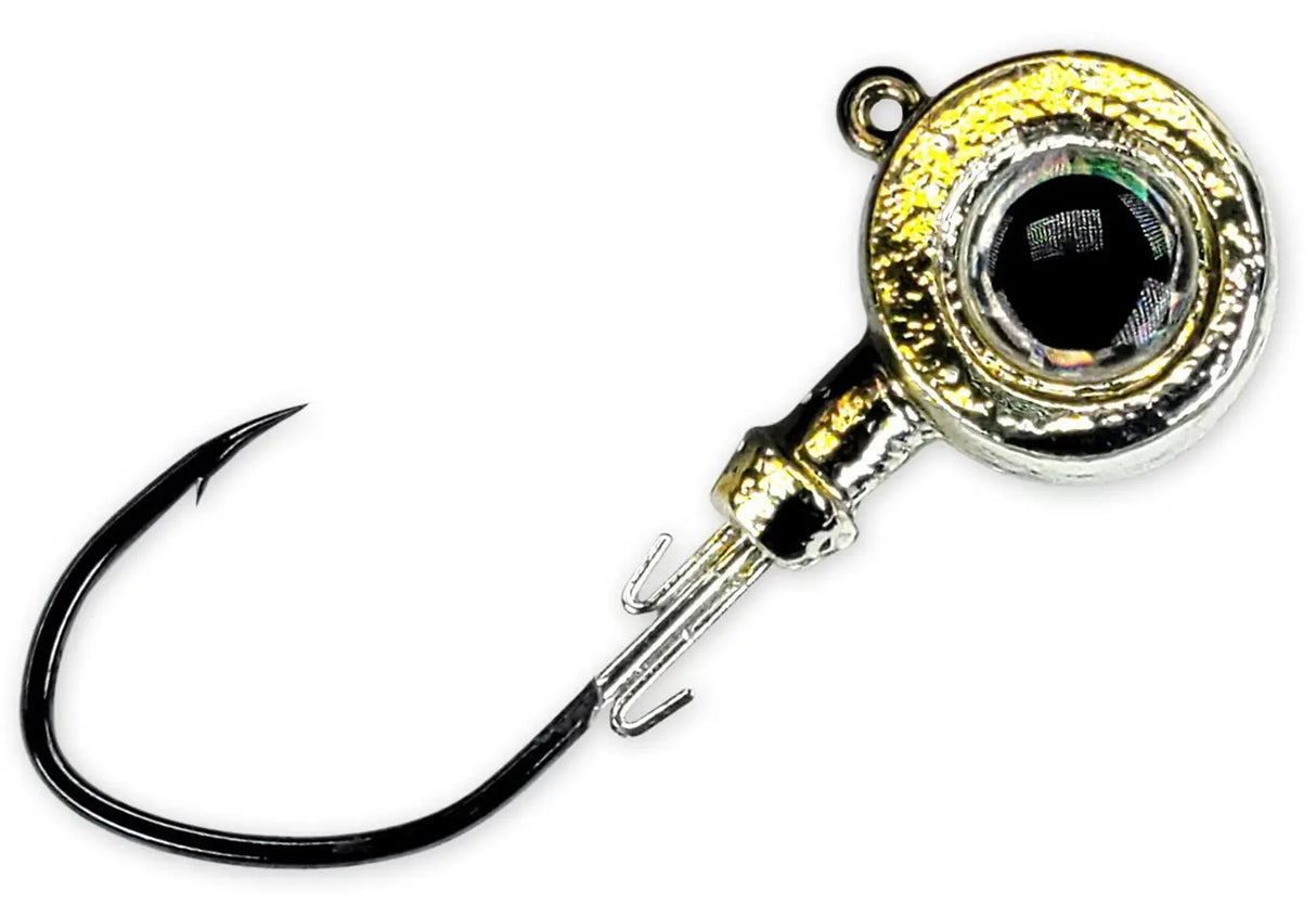 Gamakatsu MaxEye Jig Pill Head - Chrome Perch Sparkle Gamakatsu