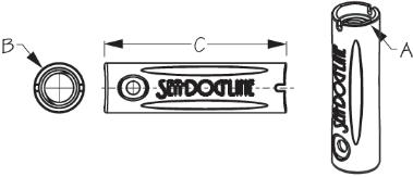 Seadog Boat Hook Lock Button Accessory Adapter 491060-1