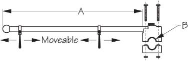 Seadog Adjustable Rail Mount Flagpole 327122-1