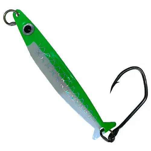 Silver Horde Coho Killer - White Lightning Green Stripe UV 4441-000-665