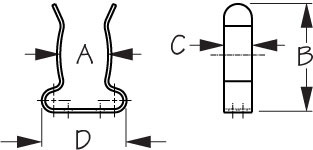 Seadog - Boat Hook Clip Stamped 304 Stainless Steel 491135-1 - 1" to 1-1/4"