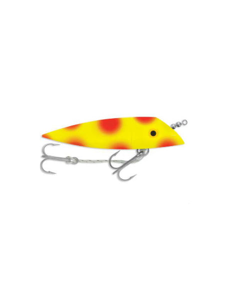 Luhr Jensen Original J-Plug - #4 Rattle Chartreuse Fire Dot Sparkle 5004-004-0924