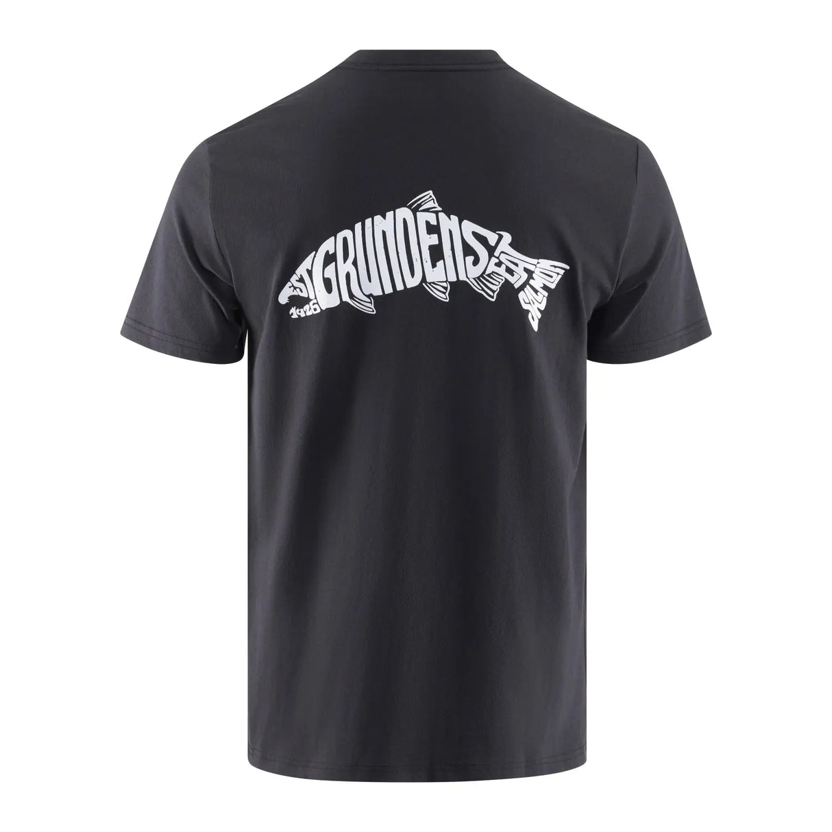 Grundéns Eat Your Words HD Pocket Tee Black Salmon Graphic Grundens