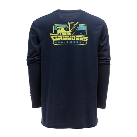Grundens Commercial Boat LS T-Shirt 50340-NV-M - M