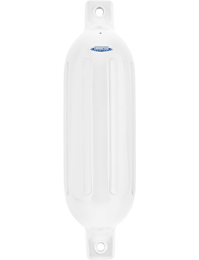 Shoreline Marine Twin Eye Fender White 6.5" x 23"
