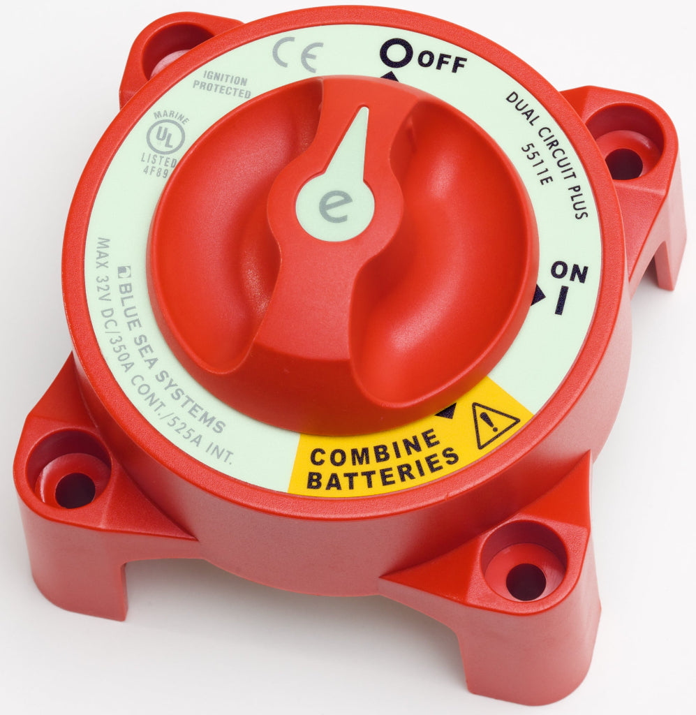 Blue Sea e-Series Dual Circuit Plus Battery Switch 5511E