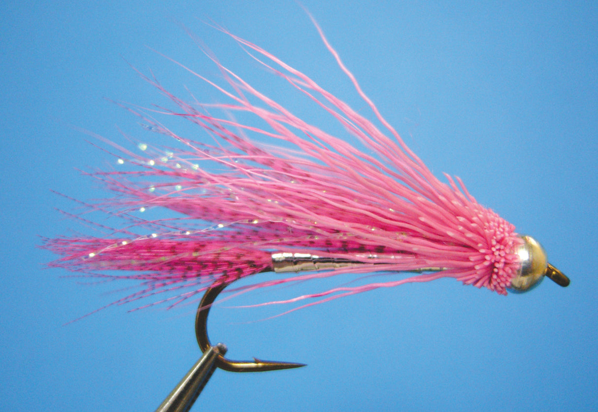 Dragonfly Bead Head Rolled Muddler Pink #8