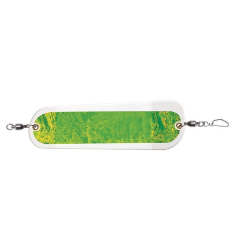 Luhr Jensen Coyote Rotating Flasher 8-1/4" - White/Chartreuse Dew and Crush Glow