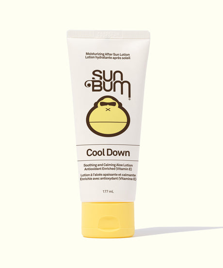 Sun Bum Cool Down lotion tube on a white background