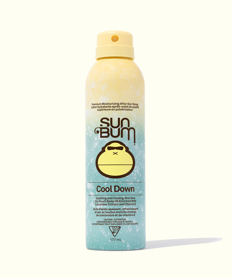 Sun Bum Cool Down after sun spray bottle on a white background