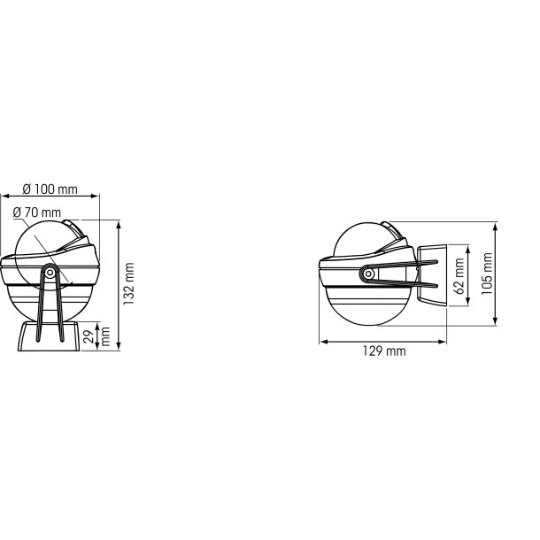 Plastimo Offshore 75 Compass, Bracket Mount #63865 63865