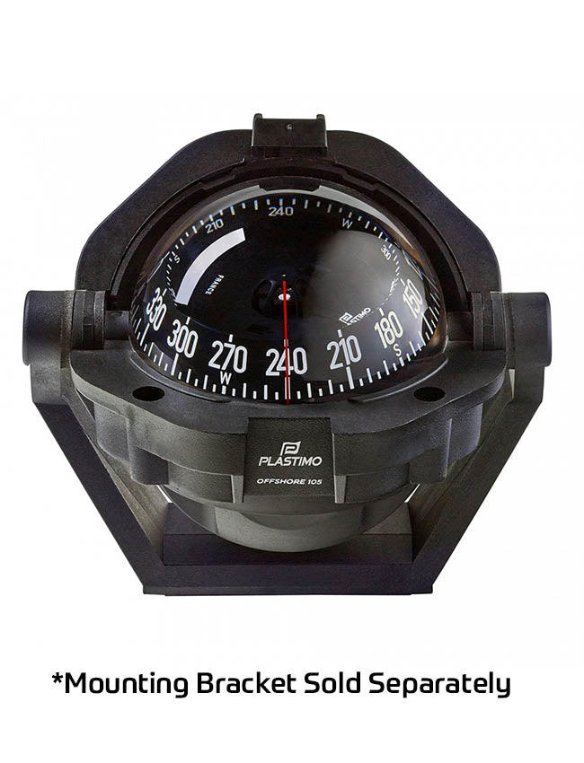 Plastimo #65001 Offshore 105 Compass, Black - Conical Card 65001
