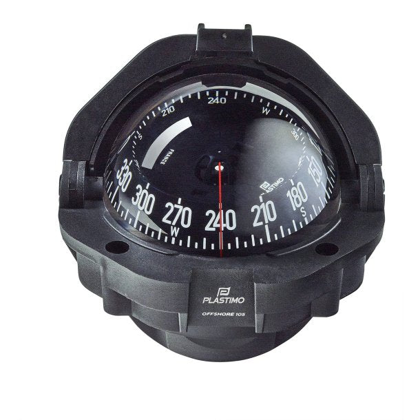 Plastimo #65001 Offshore 105 Compass, Black - Conical Card 65001