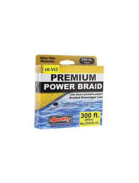 SCOTTY - Braided Downrigger Line (200 lb test) 2700K - 300' with terminal kit (#2701K)
