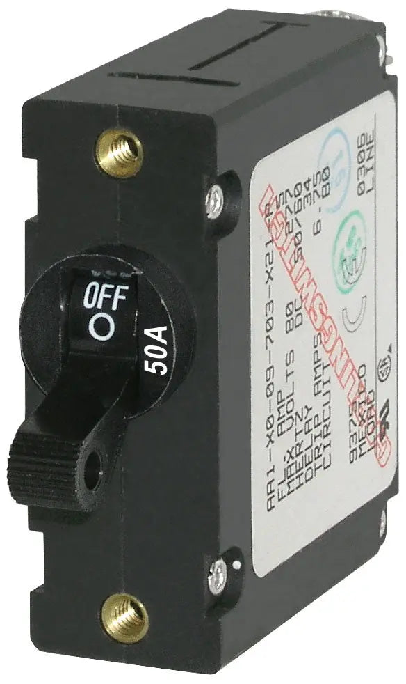 Blue Sea A-Series Black Toggle Circuit Breakers Blue Sea Systems