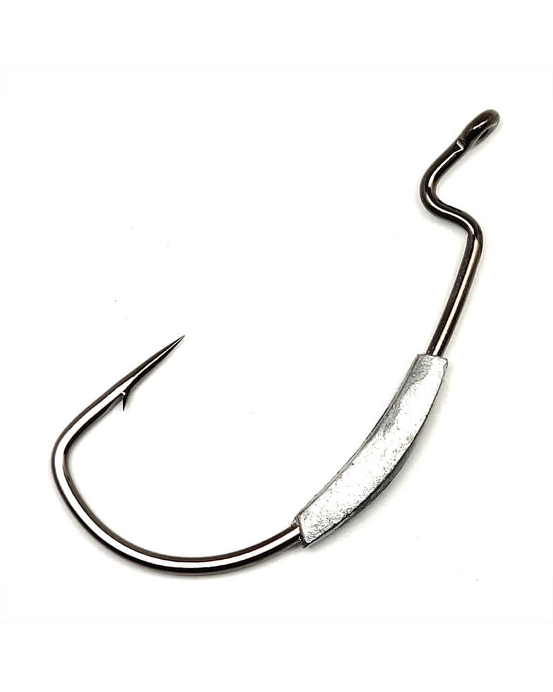Gamakatsu 74415-1/16 Superline Weighted Worm Hook, Size 5/0, 1/16 oz, Needle Point, Extra Wide Gap, Ringed Eye, NS Black, 5 Pack 74415-1/16