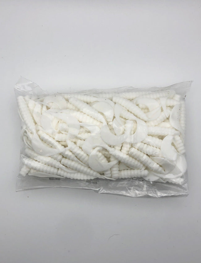 Gibbs Clearance Curly Tail 2" - 100PK - White MISC62