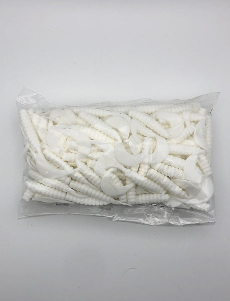 Gibbs Clearance Curly Tail 2" - 100PK - White MISC62