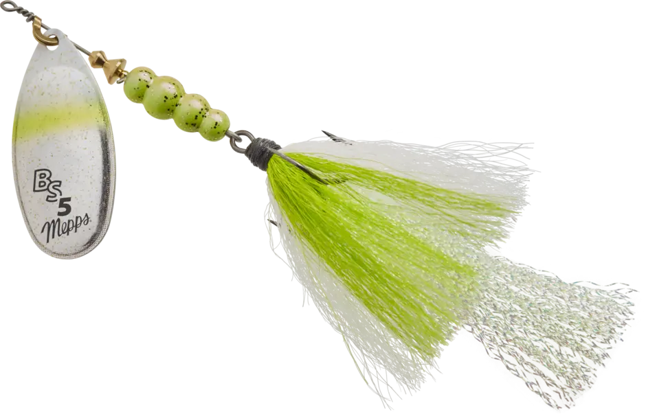 Mepps Bronze Slammer - Silver Chartreuse Mepps