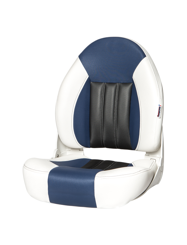 Tempress Probax High-Back Navistyle Boat Seat 68455 - 68455 White/Blue/Carbon