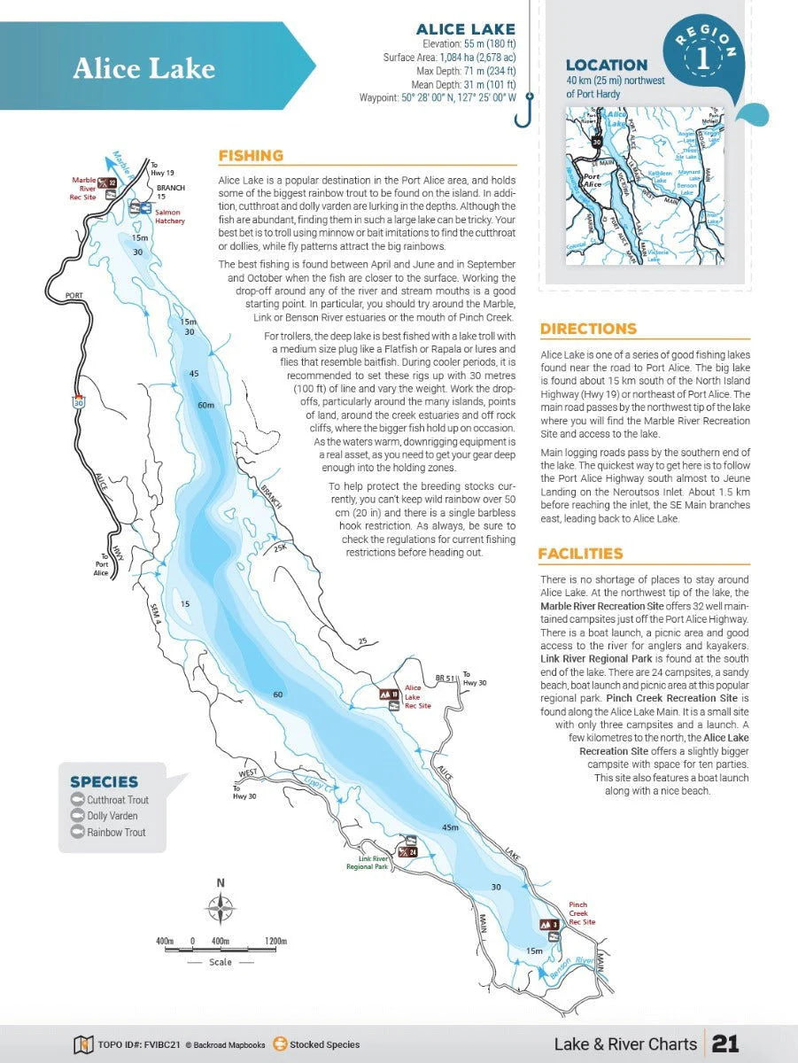 Vancouver Island Fishing Charts