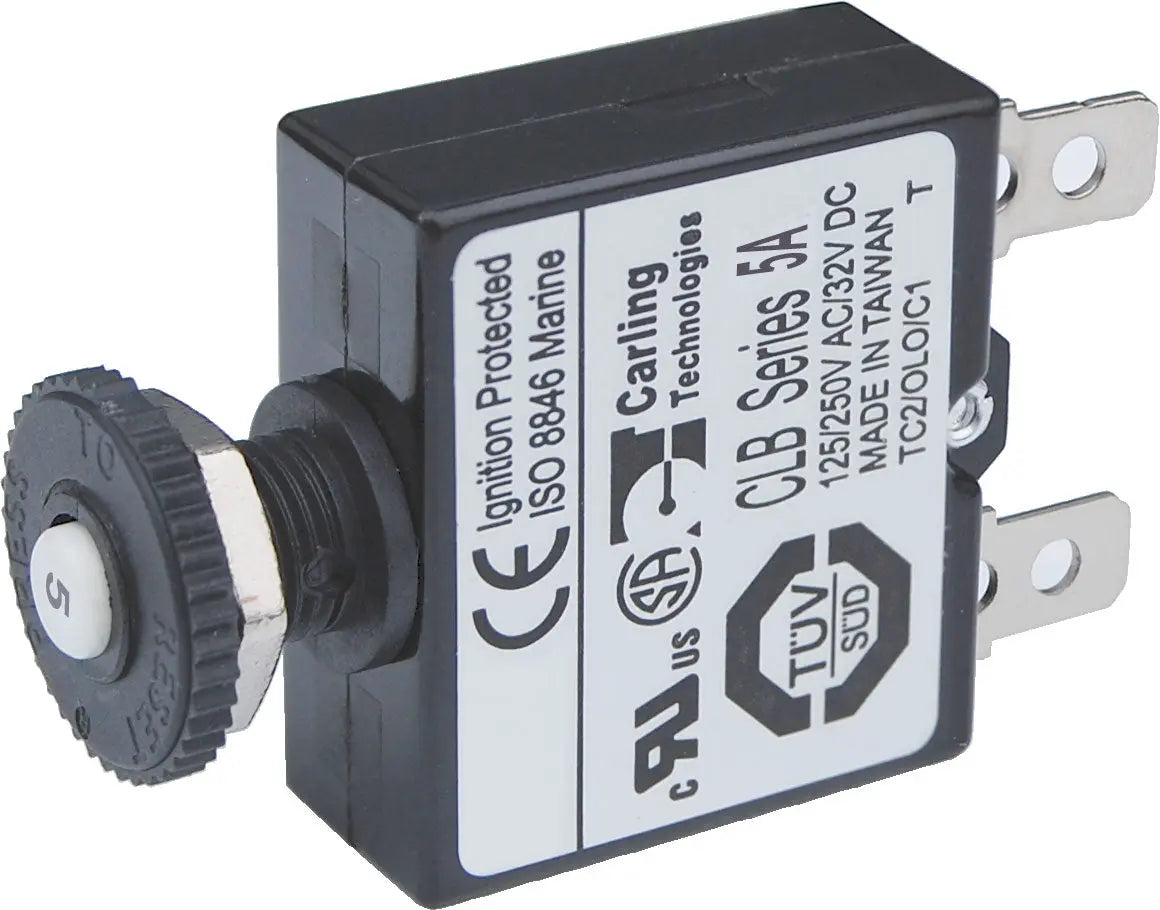 Blue Sea - Circuit Breakers Push Button (Spade Terminal Style) 7050 - 5 Amp