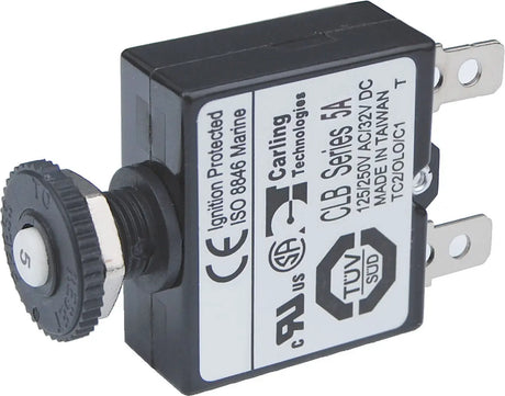 Blue Sea - Circuit Breakers Push Button (Spade Terminal Style) 7050 - 5 Amp