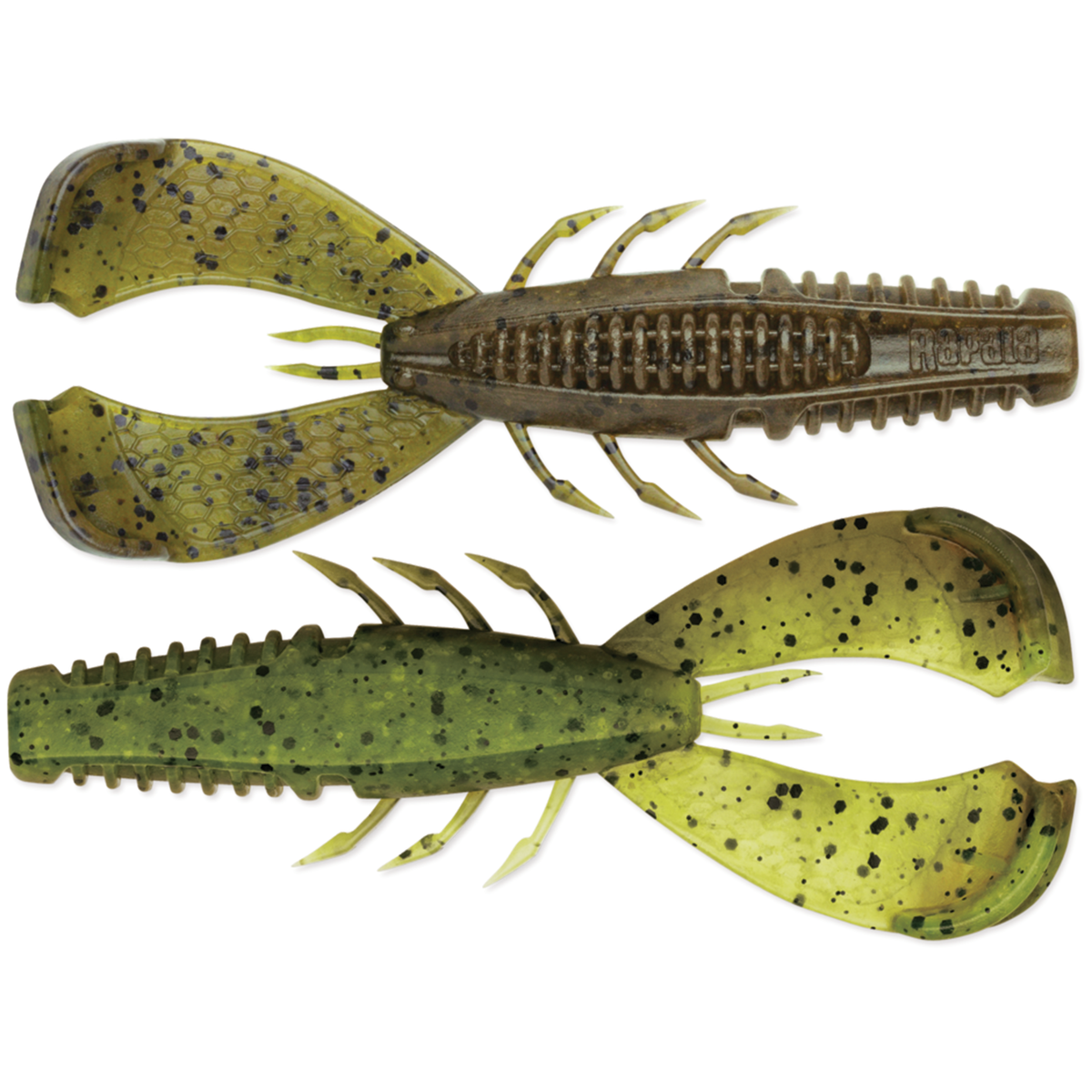 Rapala CrushCity Cleanup Craw - Green Pumpkin Watermelon, 3.5", 7 Pack