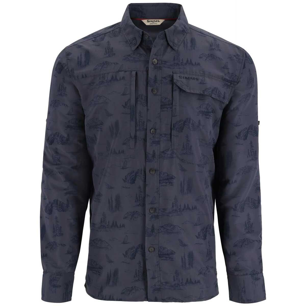 Men's Guide Fishing Shirt 2024 Selvedge Mayfly Print
