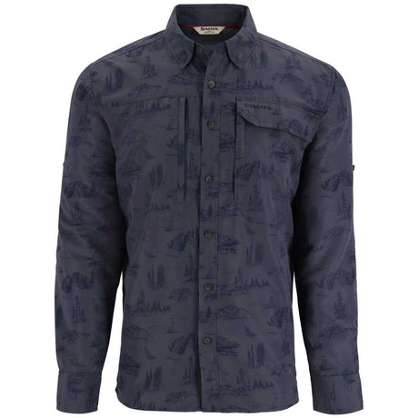 Men's Guide Fishing Shirt 2024 Selvedge Mayfly Print
