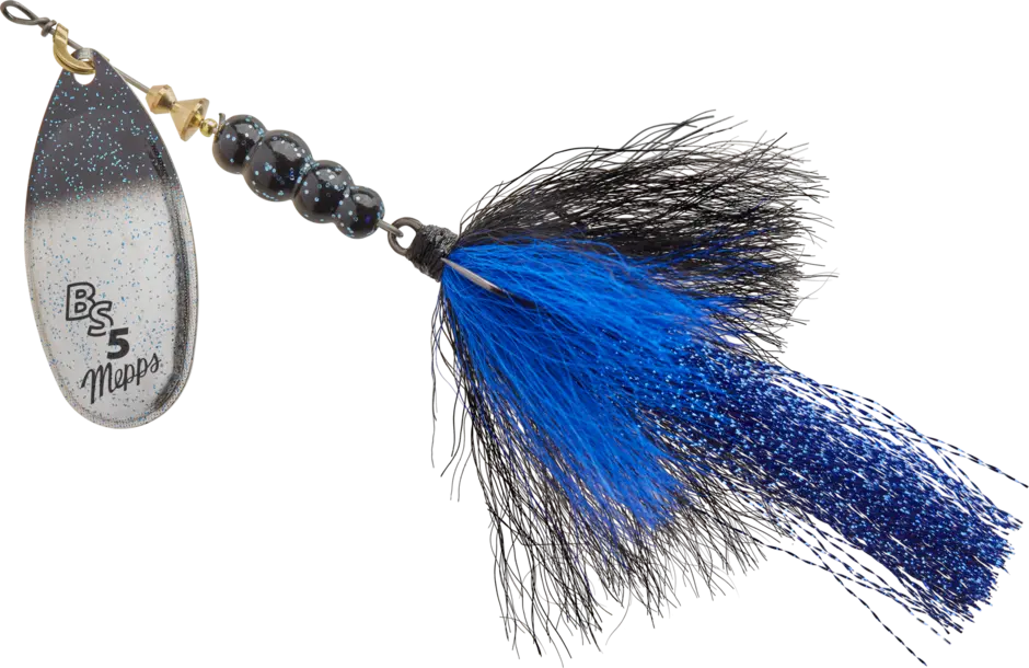 Mepps Bronze Slammer - Silver Black And Blue Mepps