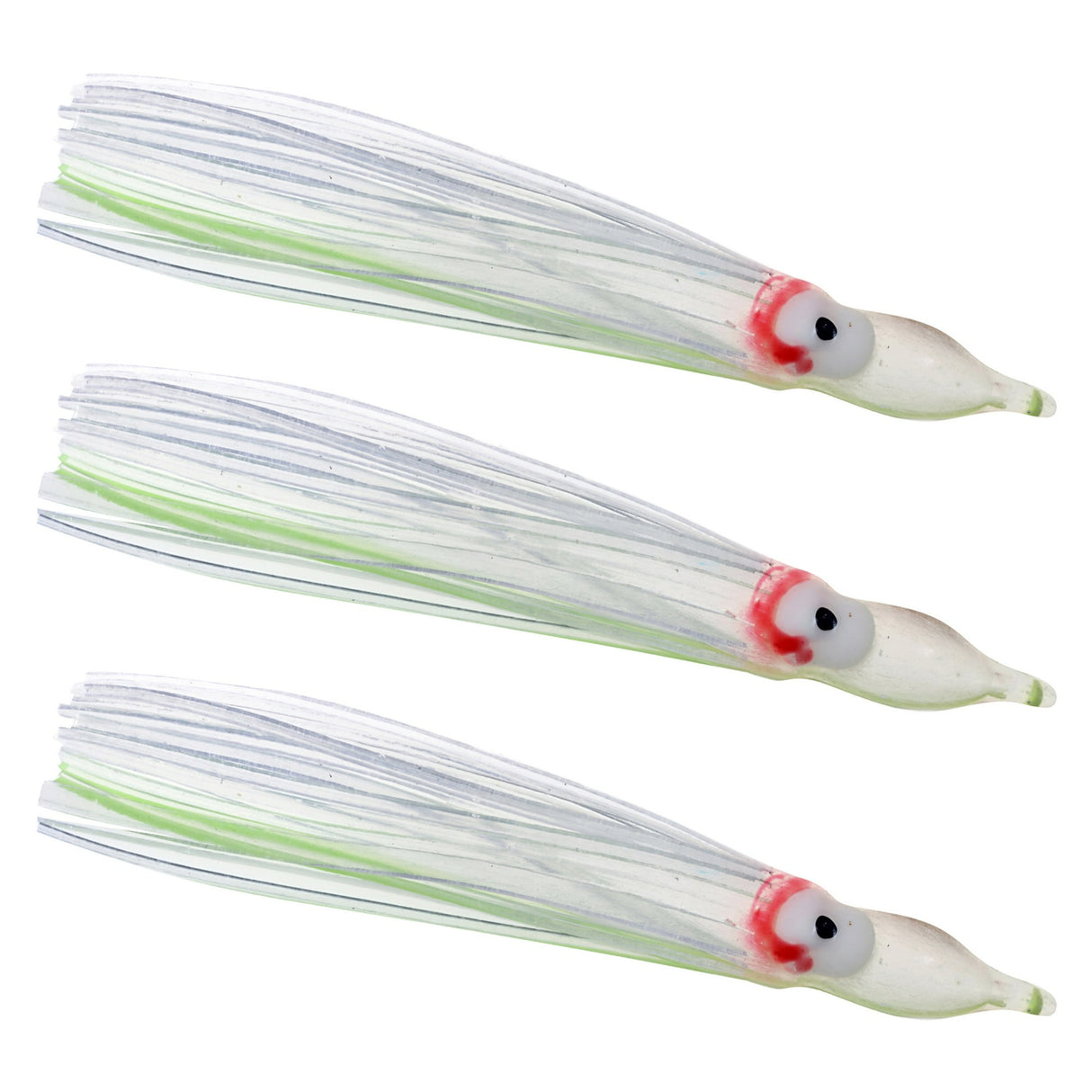Danielson Squid Bait SQD453130 - UV Chartreuse/Green (4.5 in, 3-Pack)