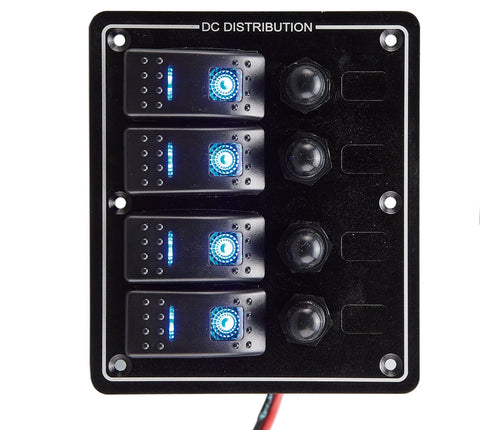 Victory AAA4SWR Switch Panel,4 Gang Rocker
