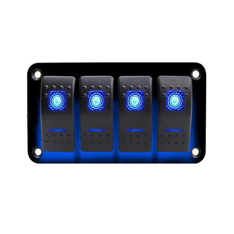 Victory Rocker Switch Panel 4-Position with Blue Illumination AAA4SW