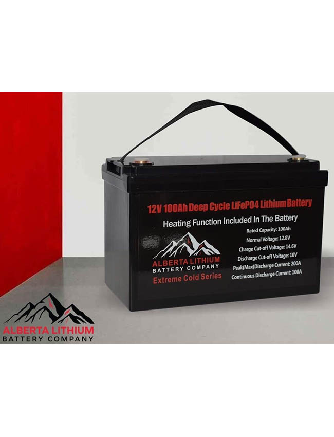 Alberta Lithium 12V / 100Ah Extreme Series Heated Bluetooth LiFePO4 Battery