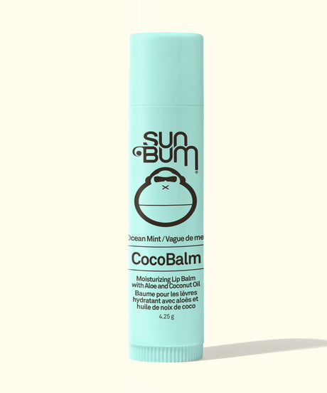 Sun Bum CocoBalm lip balm tube on a white background