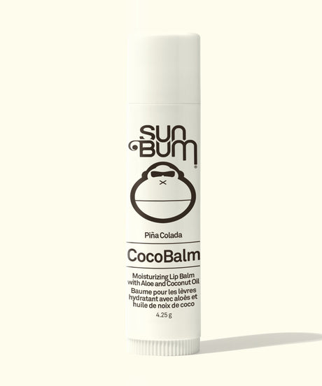 Sun Bum CocoBalm lip balm tube on a white background