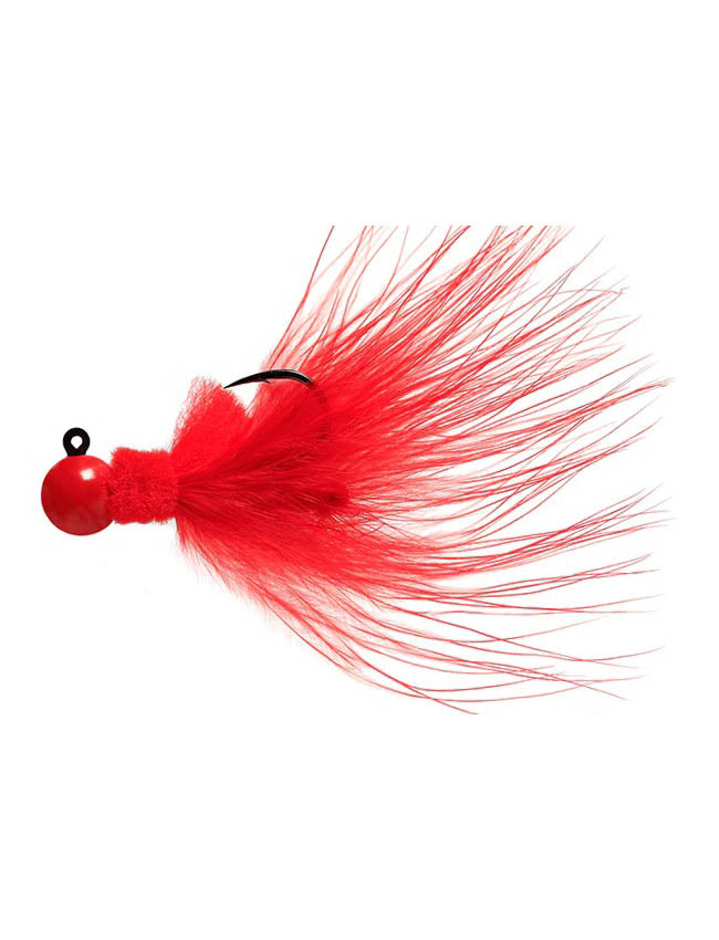 Hawken Aerojig Marabou Jig - 1/8 oz Red #121 AJM18121