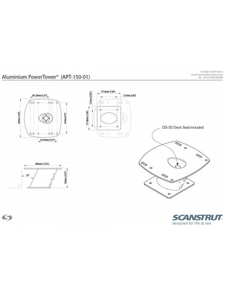 Scanstrut 6" Aluminum Powertower