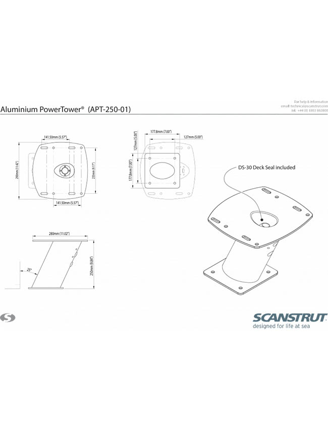 Scanstrut 10" Aluminum Powertower