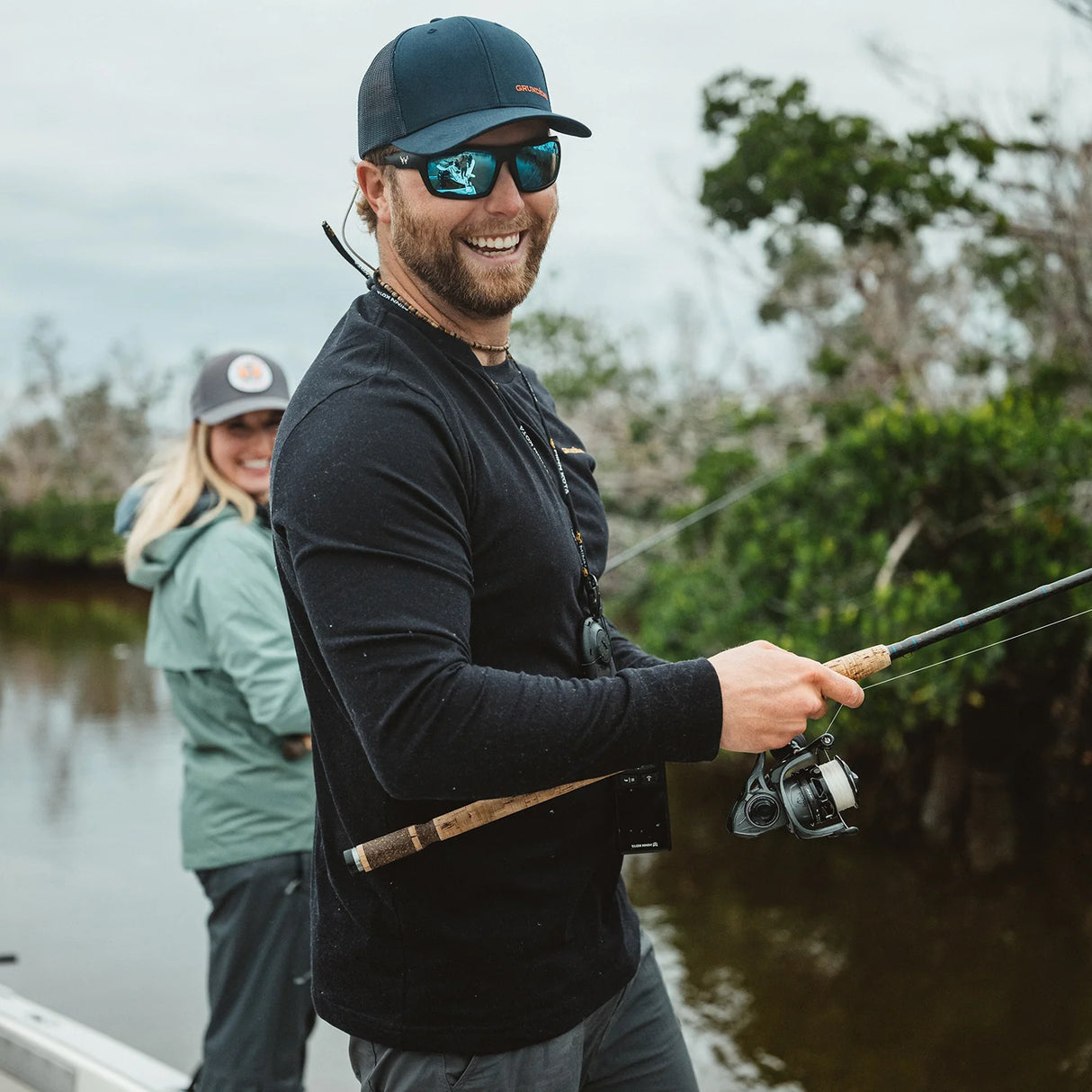 Grundens Tuna Tattoo LS T-Shirt 50385-BK-M