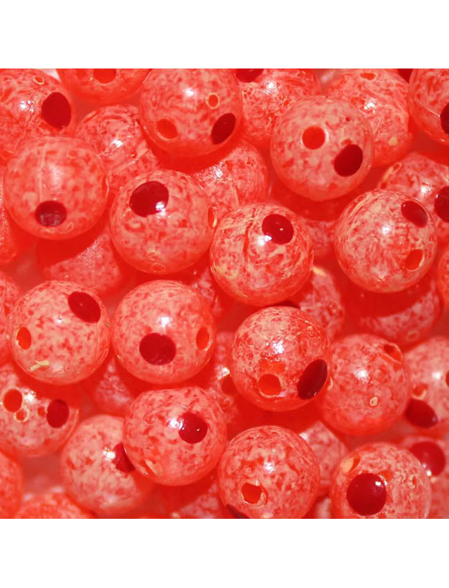 TroutBeads Blood Dot Eggs - Tangerine - 12mm (8pk)