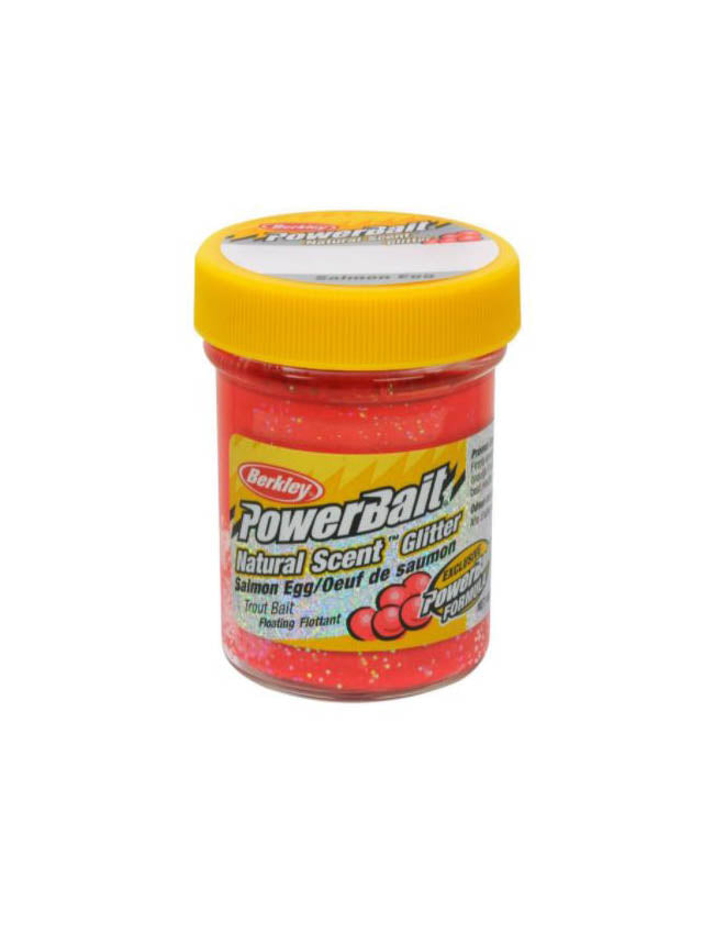 Berkley PowerBait Natural Scent Glitter Trout Bait - Salmon Egg Red