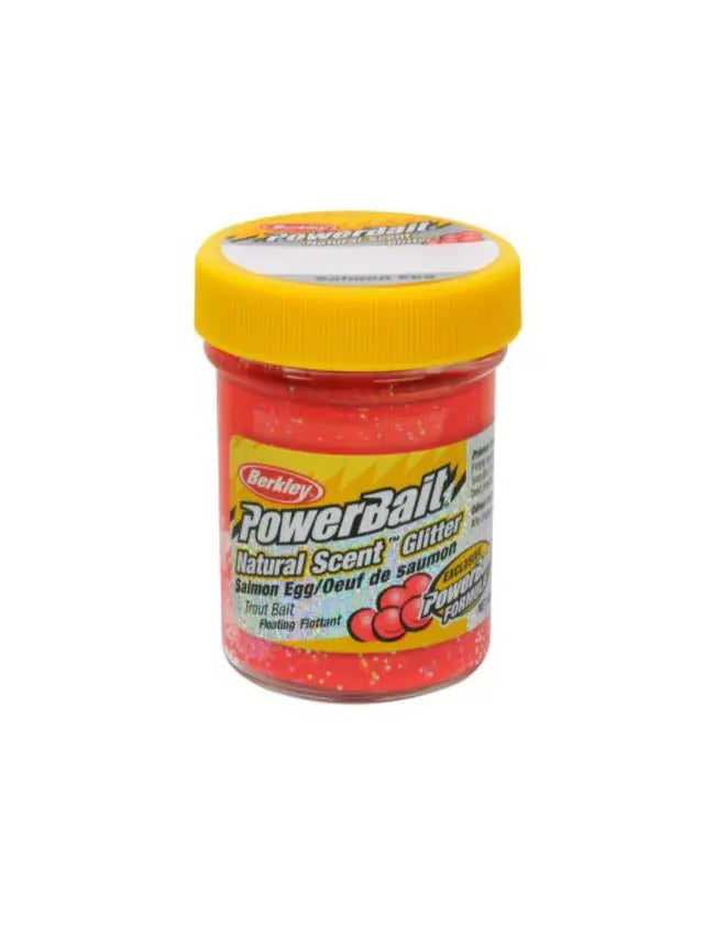 Berkley PowerBait Natural Scent Glitter Trout Bait - Salmon Egg Red