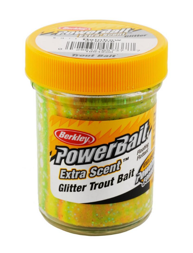 Berkley PowerBait Extra Scent Glitter Trout Bait - Rainbow