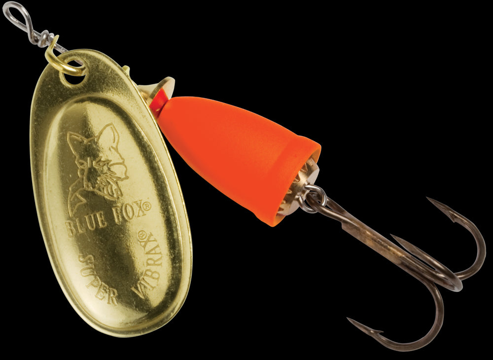Blue Fox Vibrax Mid Depth - Gold Flourescent Red 60-30-213IC - #3