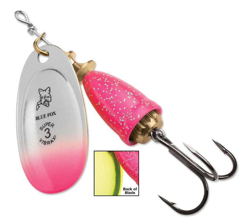 Blue Fox Vibrax Mid Depth - Pink Chartreuse Candyback 60-40-272IC - #4