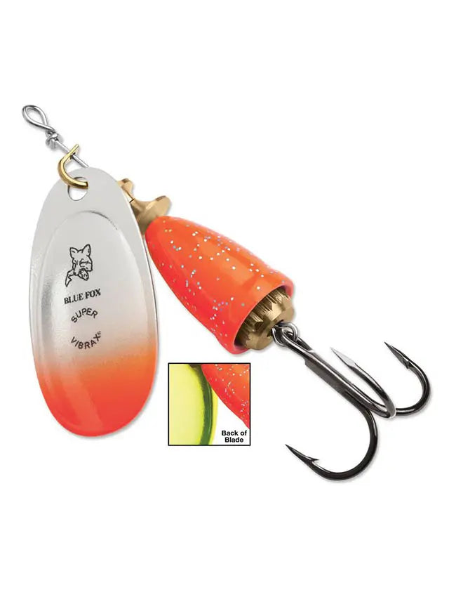 Blue Fox Vibrax Mid Depth - Orange Chartreuse Candyback 60-40-271IC - #4